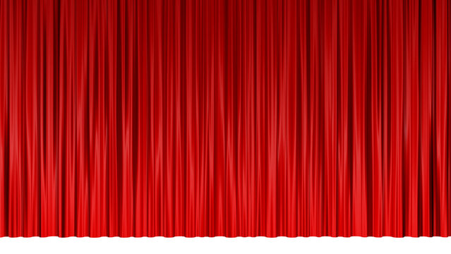 langer roter Vorhang