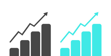 Market Growth Statistic Isolated Flat Icon Illustration