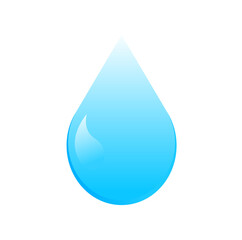 Blue Water Drop Isolated PNG Icon Illustration