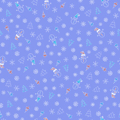 Seamless pattern for winter design. Background for fabric, packaging paper, templates, wallpaper, cards.