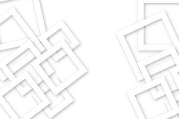 Abstract technology modern white geometric square pattern background. Minimal geometric square background. Vector illustration