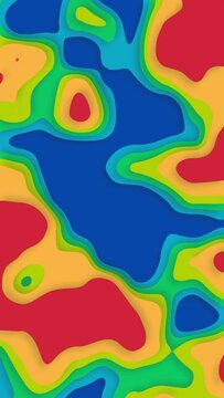 3D Topographic height map, geology survey. Topographic cartography, contour map. Abstract geographic resource map with mountains - 4K Full HD Seamless Loop Background