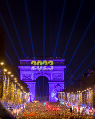 Paris, France - December 31, 2022: New year eve in Paris, France