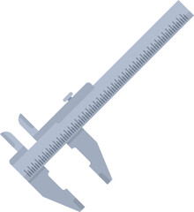 Caliper icon flat vector. Vernier calliper. Rule micrometer isolated
