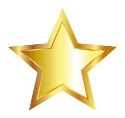 Gold Star.Rating Star. Vector