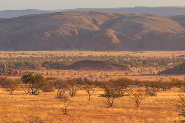 Namibian landscape Damaraland, homelands in South West Africa, Mowani, Namibia.