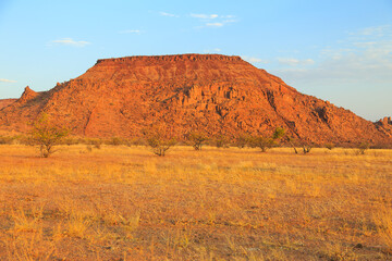 Namibian landscape Damaraland, homelands in South West Africa, Mowani, Namibia.