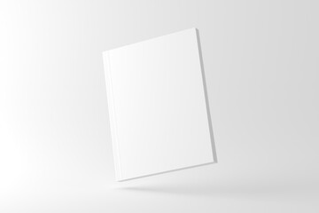 US Letter Softcover Book Cover White Blank Mockup