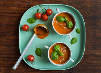 tomato soup with fresh basil