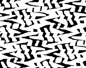 Full seamless modern geometric texture pattern for decor and textile. Black and white lines for textile fabric printing and wallpaper.