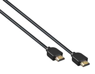 two HDMI connectors with cable