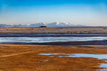 Landscape in the area of southern Iceland