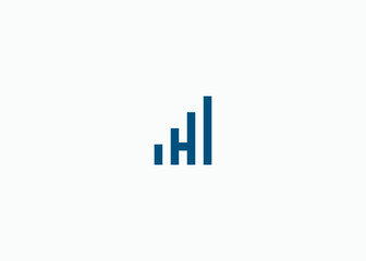 letter h finance logo design vector illustration template