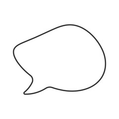 Speech bubble vector icon. Line sign for mobile concept and web design. Symbol, logo illustration. Vector graphics