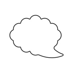 Speech bubble vector icon. Line sign for mobile concept and web design. Symbol, logo illustration. Vector graphics