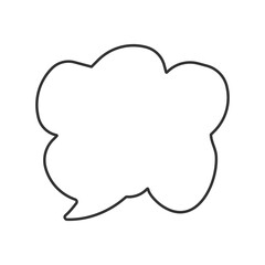 Speech bubble vector icon. Line sign for mobile concept and web design. Symbol, logo illustration. Vector graphics