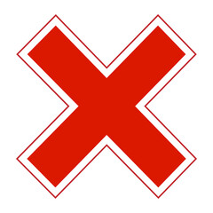 Cross Check Symbol on Transparent Background