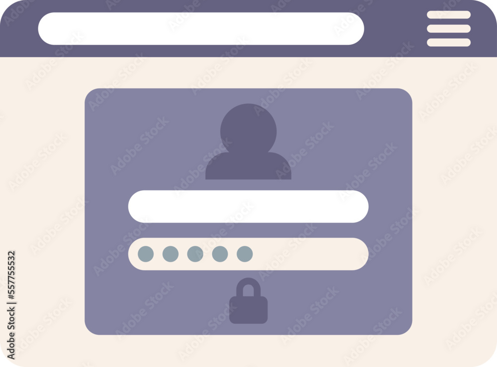 Poster web browser icon flat vector. window internet. computer interface isolated