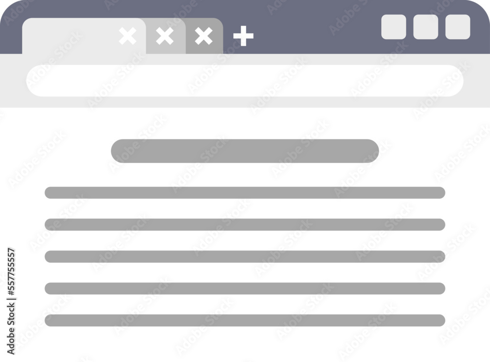 Poster browser screen icon flat vector. internet computer. website interface isolated