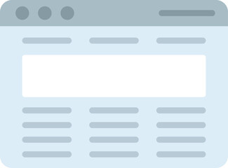 Obraz premium Browser template icon flat vector. Computer interface. Website tab isolated