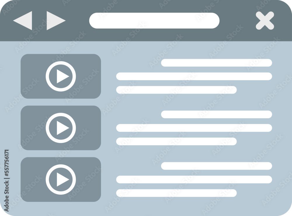Poster browser address icon flat vector. computer interface. screen bar isolated