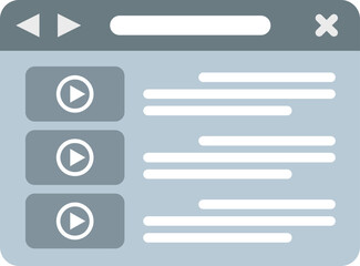 Fototapeta premium Browser address icon flat vector. Computer interface. Screen bar isolated