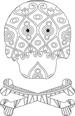 Danger ahead mandala coloring page