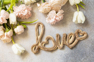 Valentine's Day greeting card with 