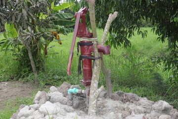 Traditional village tubewell in Bangladesh