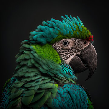 Macaw Green Parott