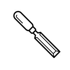 chisel, wood chisel - vector icon
