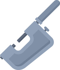 Precision micrometer icon flat vector. Vernier caliper. Calliper dimensions isolated