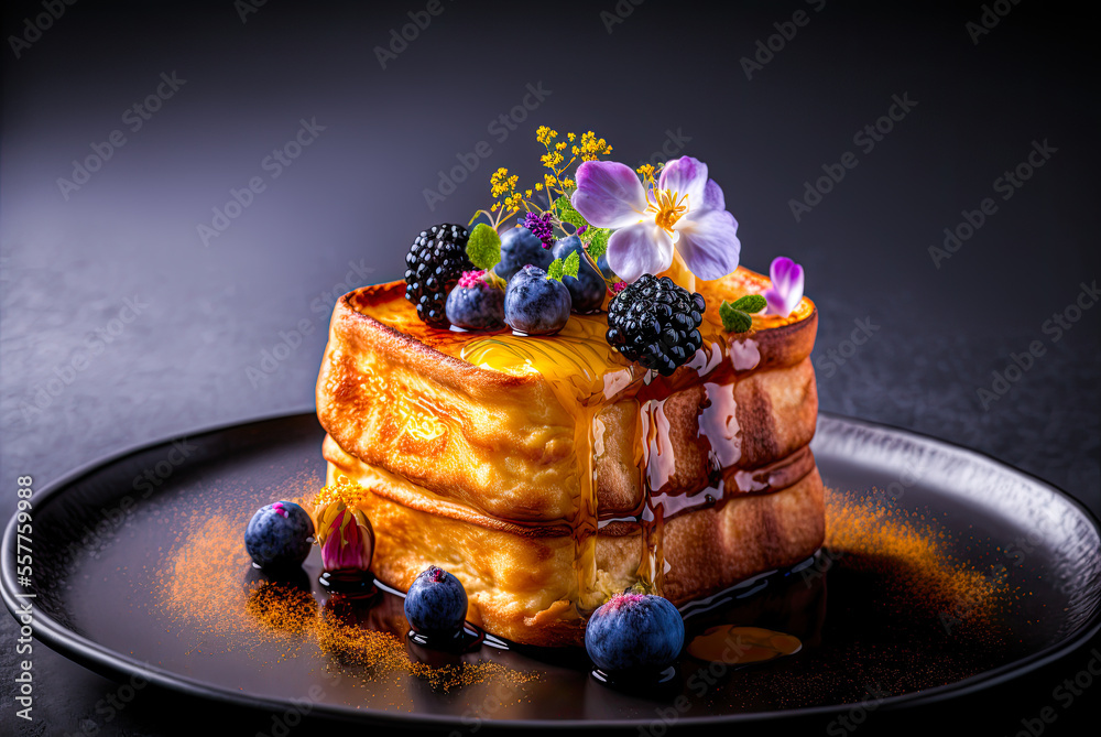 Wall mural french toast. generative ai