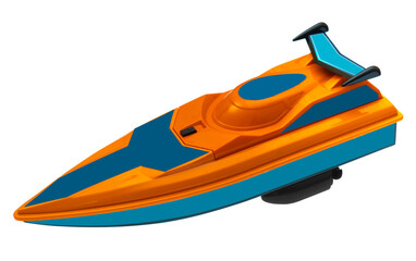 Naklejka premium boat, children's toy
