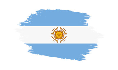 Argentina Vector Flag. Grunge Argentina Flag. Argentina Flag with Grunge Texture. Vector illustration