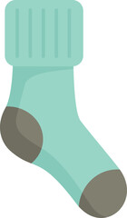 Collection sock icon flat vector. Cute pair. High sock isolated