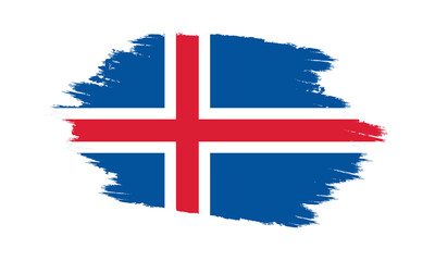Obraz premium Iceland Vector Flag. Grunge Iceland Flag. Iceland Flag with Grunge Texture. Vector illustration