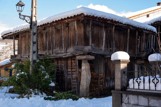 Snowy Asturian Granary