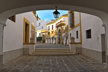 Way at the inside of the Plaza de toros de la Real Maestranza de Caballeria de Sevilla