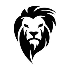 Lion silhouette logo symbol design illustration. Clean logo mark design. Illustration for personal or commercial business branding.
