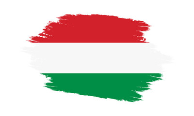 Hungary Vector Flag. Grunge Hungary Flag. Hungary Flag with Grunge Texture. Vector illustration
