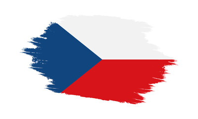 Czech Republic Vector Flag. Grunge Czech Republic Flag. Czech Republic Flag with Grunge Texture. Vector illustration