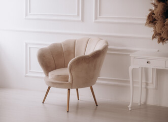 Photo of a gray easy chair