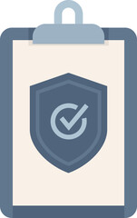 Reliability clipboard icon flat vector. Iso assistant. Audit checklist isolated