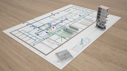 Architecture 3D HVAC