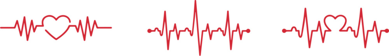 Horizontal set for heart beat, Ink Brush hearts. Heart Symbol. heart icon. shaped logo. romance, valentines, valentine, romantic, concept, card, marriage, two, valentine day