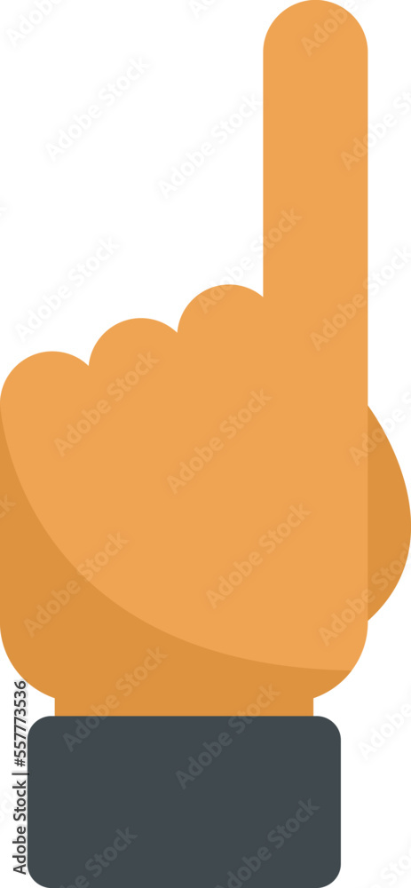 Sticker Referee finger sign icon flat vector. Penalty judge. Sport game isolated