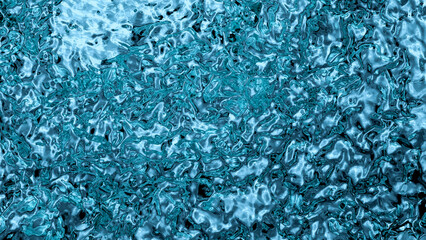 Metallic and Light Blue Fluid Filling the screen with many Swirls and Vortex