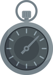 Sport stopwatch icon flat vector. Stop watch. Clock time isolated