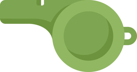 Fototapeta premium Sport whistle icon flat vector. Coach blower. Police whistle isolated
